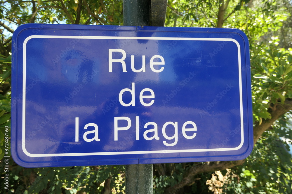 Fototapeta premium rue de la plage panneau