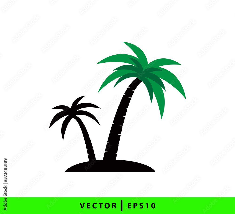 Palm icon vector logo design template flat style