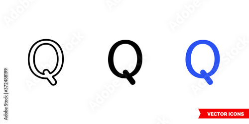 Guatemala quetzal icon of 3 types color, black and white, outline. Isolated vector sign symbol.