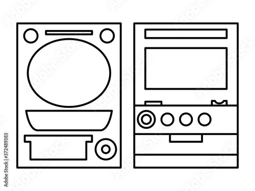 アイコン　パチンコ　スロット　パチスロ　イラスト
