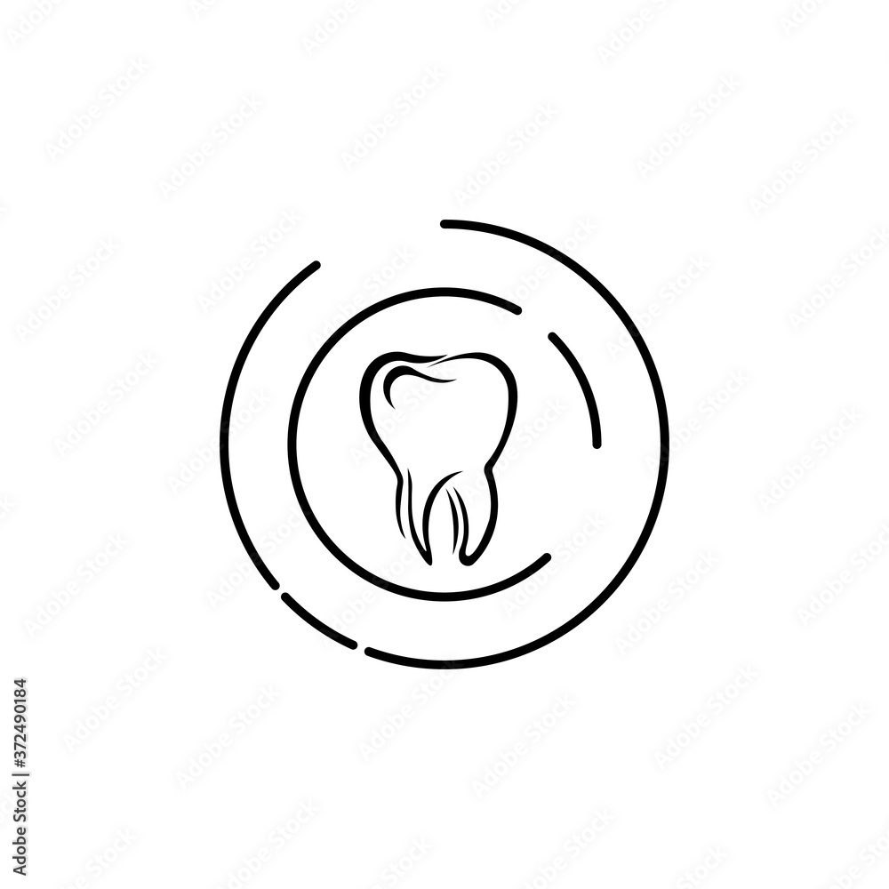 dental health logo simple circle illustration vector design template dental health logo simple circle illustration vector design template