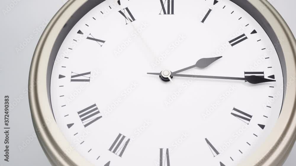 Closeup Classic clock Roman Numerals Showtime 02.00 am or pm. Time lapse 60 minutes. Closeup Classic clock Roman Numerals Showtime 02.00 am or pm. Time lapse 60 minutes.