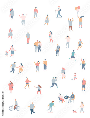 Vector flat people background