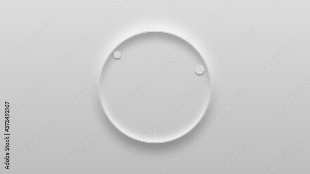 Gray modern clock on a gray background, web banner or template, 3d rendering Gray modern clock on a gray background, web banner or template, 3d rendering