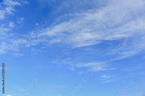 Blue sky with white clouds for texture background