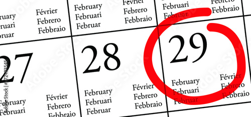 Happy Leap day or leap year slogan. Calendar page month 29 February,  2020 and 366 days. 29th Day of february, today one extra day. line pattern banner Fun vector icon sign                           