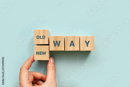 A choice between the old and the new path in life. Choosing the road of life