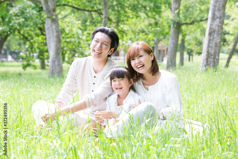 Fototapeta premium 笑顔の親子