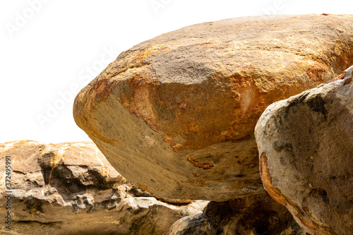  mountain rock isolated on white background. © SHUTTER DIN