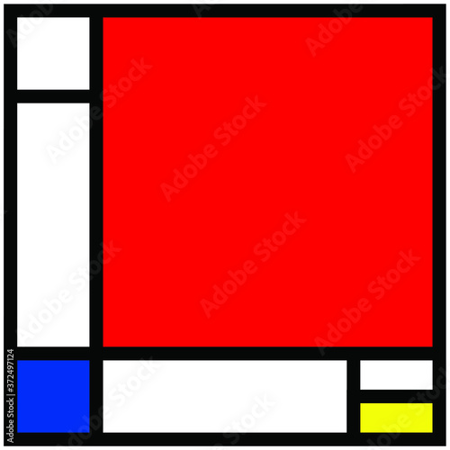 Free Download Checkered Piet Mondrian style emulation. The Netherlands art history and Holland painter. Dutch mosaic or checker line pattern banner or card. Geometric seamless elements Retro pop art pattern - GFXLoad