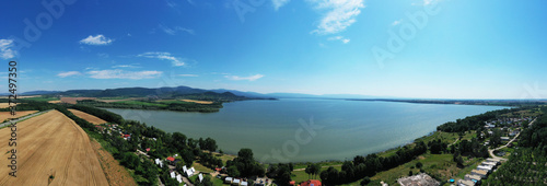 Fototapeta Naklejka Na Ścianę i Meble -  Aerial view of Zemplinska Sirava reservoir in Slovakia