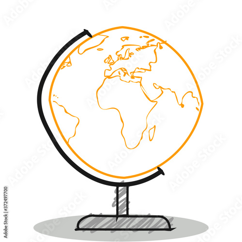 literacy day spacial earth cartoon isolated on white background.vector illustration.