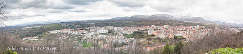 Salamanca. Aerial view in village of Bejar. Spain. photo