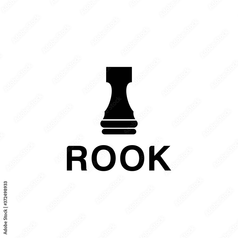 simple rook icon chess logo design vector simple rook icon chess logo design vector