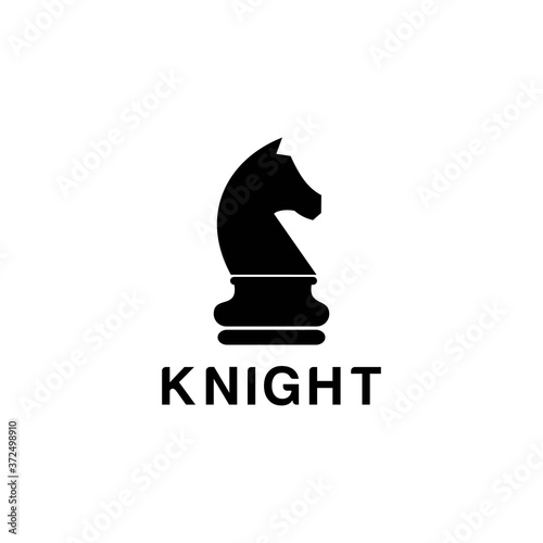 simple knight icon chess logo vector