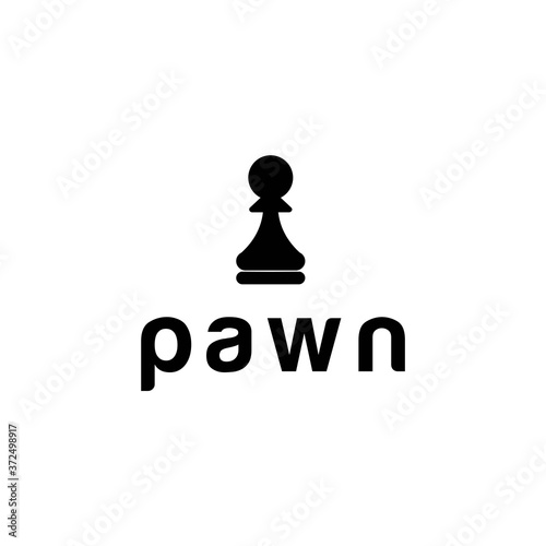 Minimalist Chess Pawn Logo Design Symbolizing Strategy and Logic for Modern Business Brand