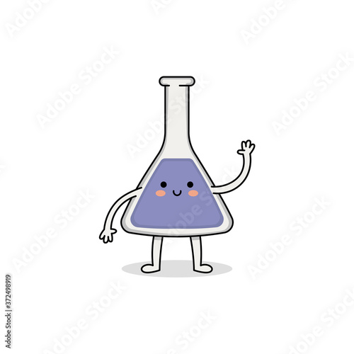 Cute Flask Cartoon Character