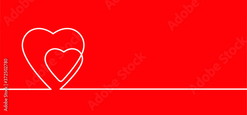 Love banner with heart symbol. Love heart month or happy singles day background. Happy valentines day on february 14 ( valentine, valentine’s day ) or romantic, wedding signs Fun vector romance quote