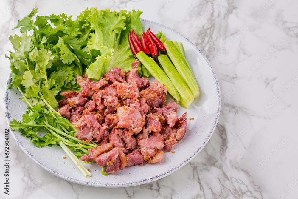 Fried fermented pork ribs tasty street food Fried fermented pork ribs tasty street food