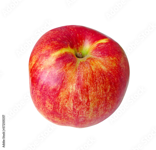Beautiful ripe red apple isolated on a white background