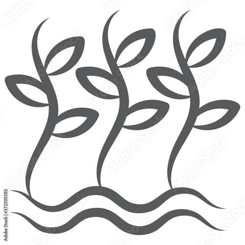 
Editable trendy doodle design of macroalgae icon
