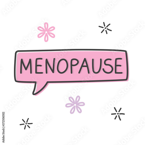 menopause word concept- vector illustration