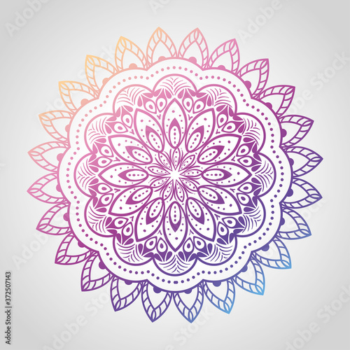 floral mandala of differents colors, vintage luxury mandala, ornamental decoration vector illustration design