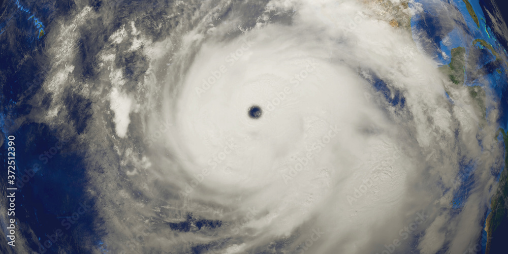 Hurricane Genevieve 2020 from Space. Elements of this image are furnished by NASA