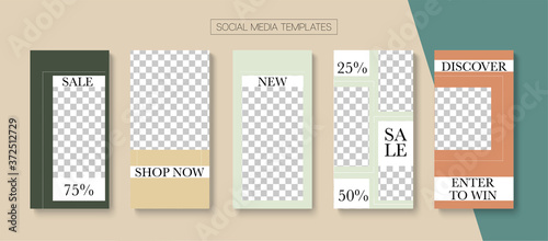 Social Stories Cool Vector Layout.