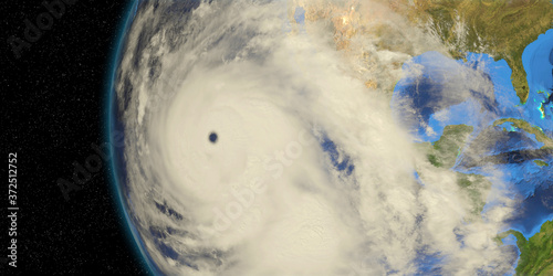 Fototapeta Naklejka Na Ścianę i Meble -  Hurricane Genevieve 2020 from Space. Elements of this image are furnished by NASA