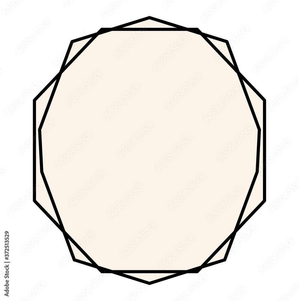 black ornament frame in circle shaped design of Decorative element theme Vector illustration