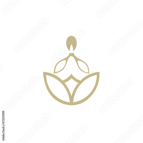 human health care logo, reflexology, zone therapy. logo templates for spa center or yoga studio