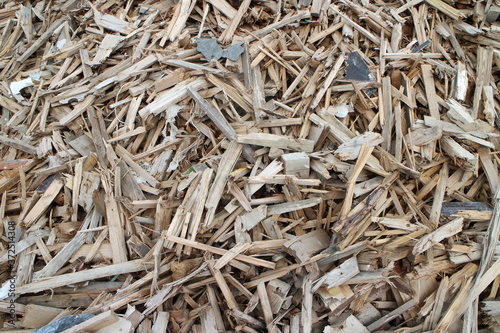Wood chips, a lot of wood waste