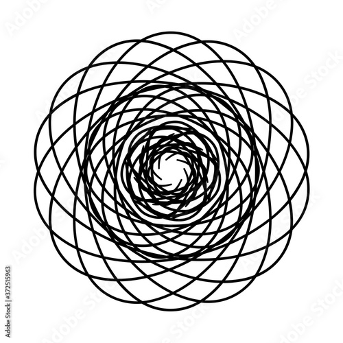 Circular pattern in form of mandala for Henna, Mehndi, tattoo, decoration. Decorative ornament in ethnic oriental style. Coloring book page.
