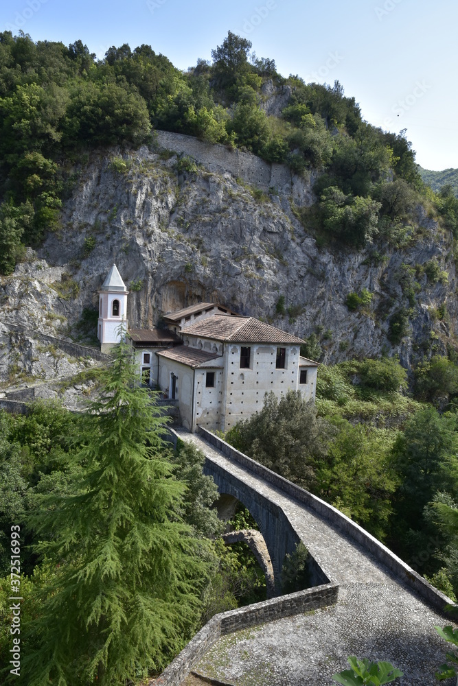A church dedicated to the Virgin Mary in Papasidero, a village in the Calabria region.