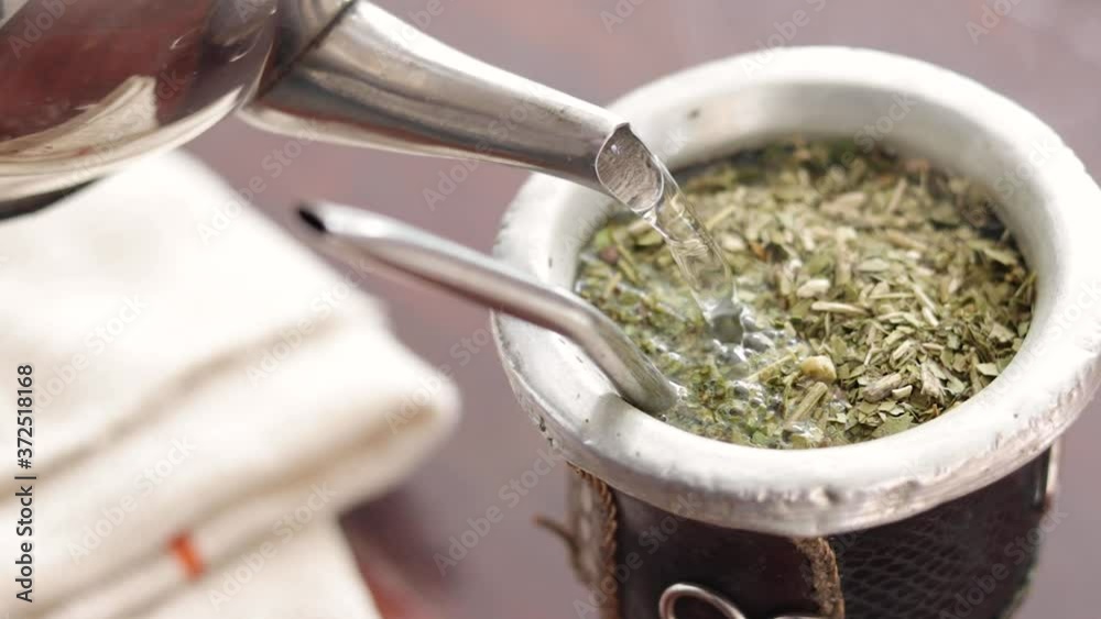 Mate is a hot drink typical of Argentina and Uruguay prepared with yerba and hot water.