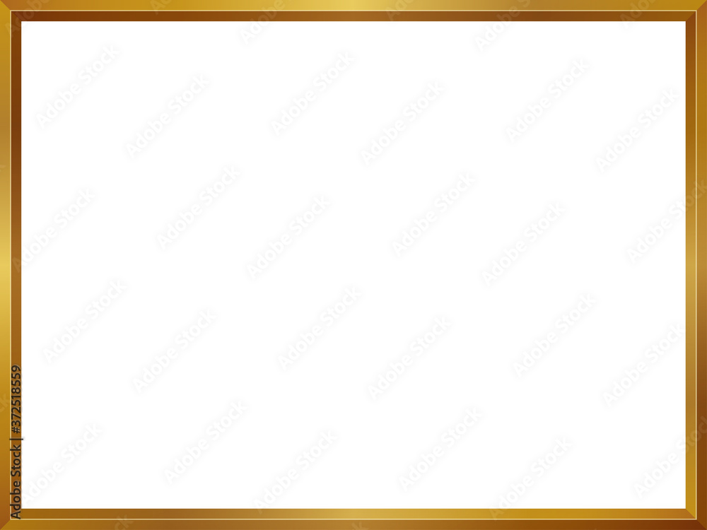 ゴールドのシンプルな額縁のフレームイラスト 三角型 Stock Vector Adobe Stock
