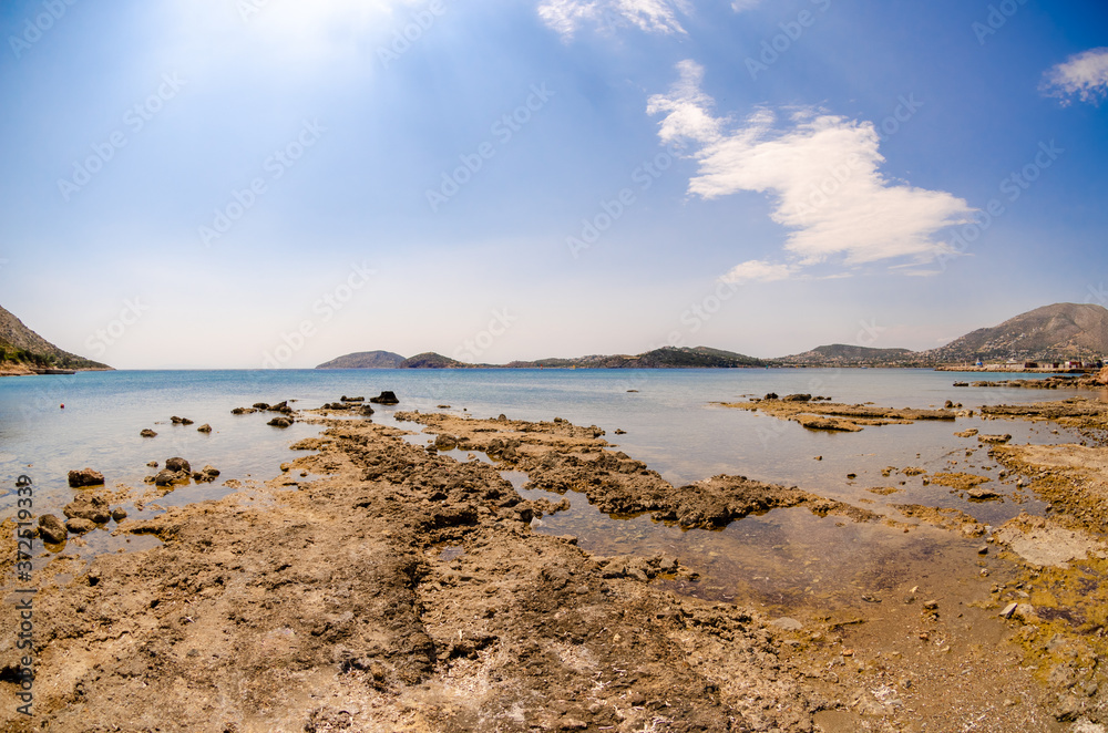 rocky beach in Greece Anavyssos