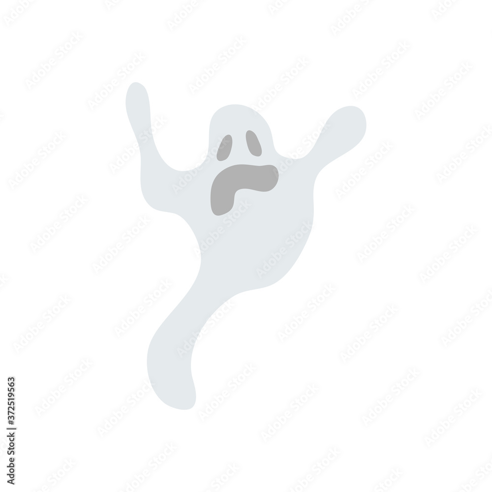 Halloween ghost icon, flat style Halloween ghost icon, flat style