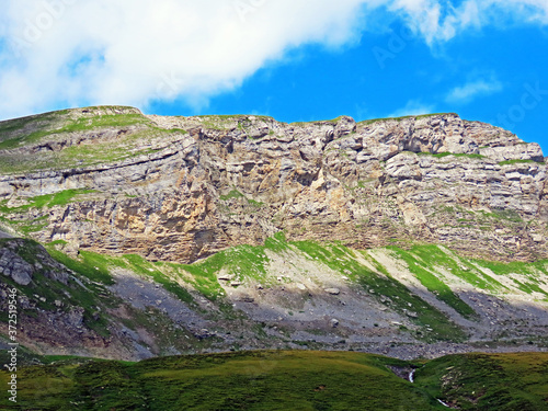 Alpine peak Hohmad between the Tannensee lake and Melchtal Valley, Kerns - Canton of Obwald, Switzerland (Kanton Obwalden, Schweiz) photo