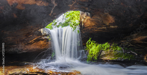 The beautiful waterfall in forest.