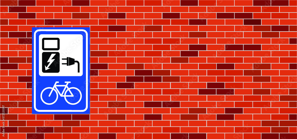Eco electric bicycle, e-bike charge sign. Electric plug, bike battery charger. Bikes on a bicycle parking, power station charging point symbol. Flat vector ebike signs. Eco electric bicycle, e-bike charge sign. Electric plug, bike battery charger. Bikes on a bicycle parking, power station charging point symbol. Flat vector ebike signs.