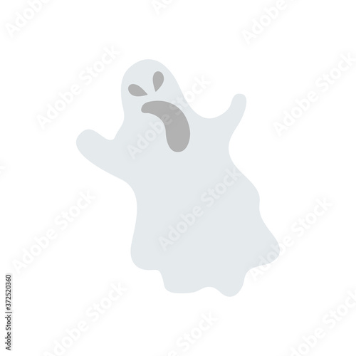 halloween ghost icon, flat style