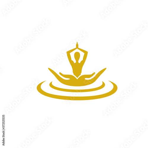 human health care logo, reflexology, zone therapy. logo templates for spa center or yoga studio.