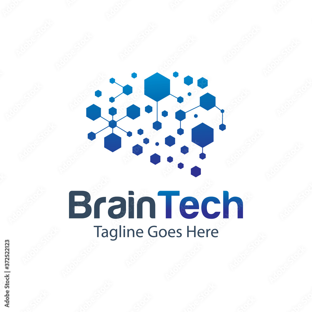 connect brain logo design vector illustration connect brain logo design vector illustration