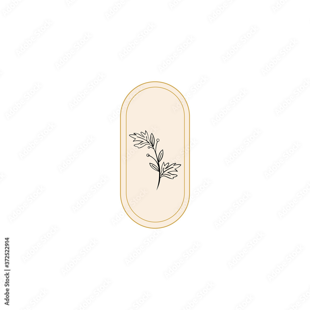 Beauty design element. Floral design. Emblem design on white background Beauty design element. Floral design. Emblem design on white background