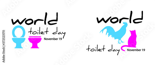 Wc world toilet day. Bathroom or restroom icons. Funny vector pissing signs. For handicap people, woman, man or gender to peeing pictogram. Human handicap toilets seat   with wheelchair logo. 