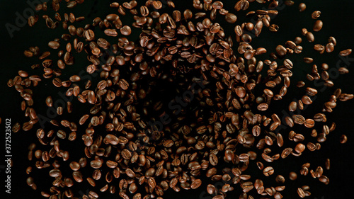 Fresh roasted coffee beans ...
