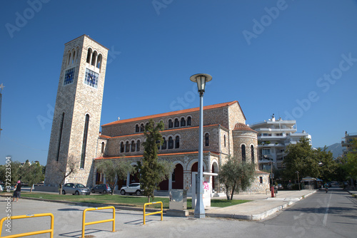 Volos city, Greece, landscape of the beautiful and historical city. Agios Konstantinos kai Elenis photo