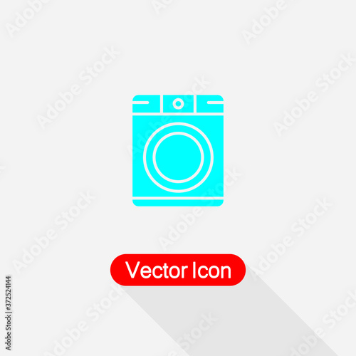 Washing Mashine Icon Vector Illustration Eps10